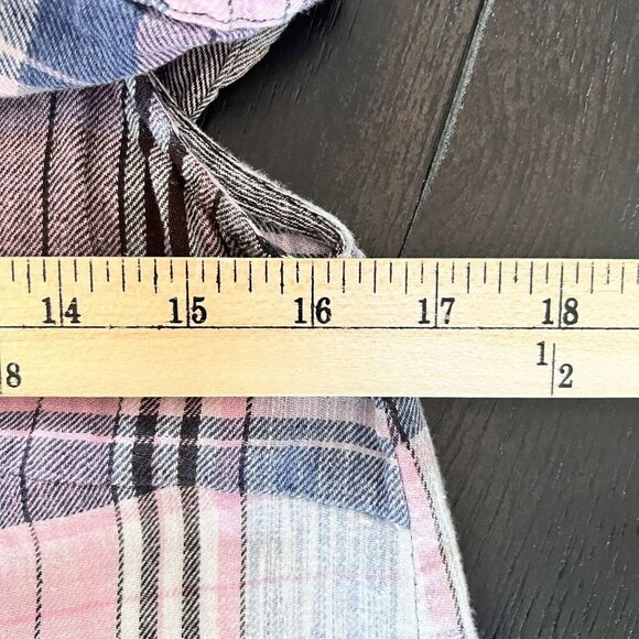 Cloth & Stone Multicolor Plaid Sleeveless One Shoulder Blouse Top Size Small - Picture 11 of 12